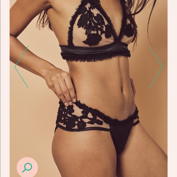 NEW • For Love & Lemons • Bordeaux Appliqué Panty - Picture 2 of 7